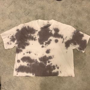 Antistar Grey Tie Dye Crop Top